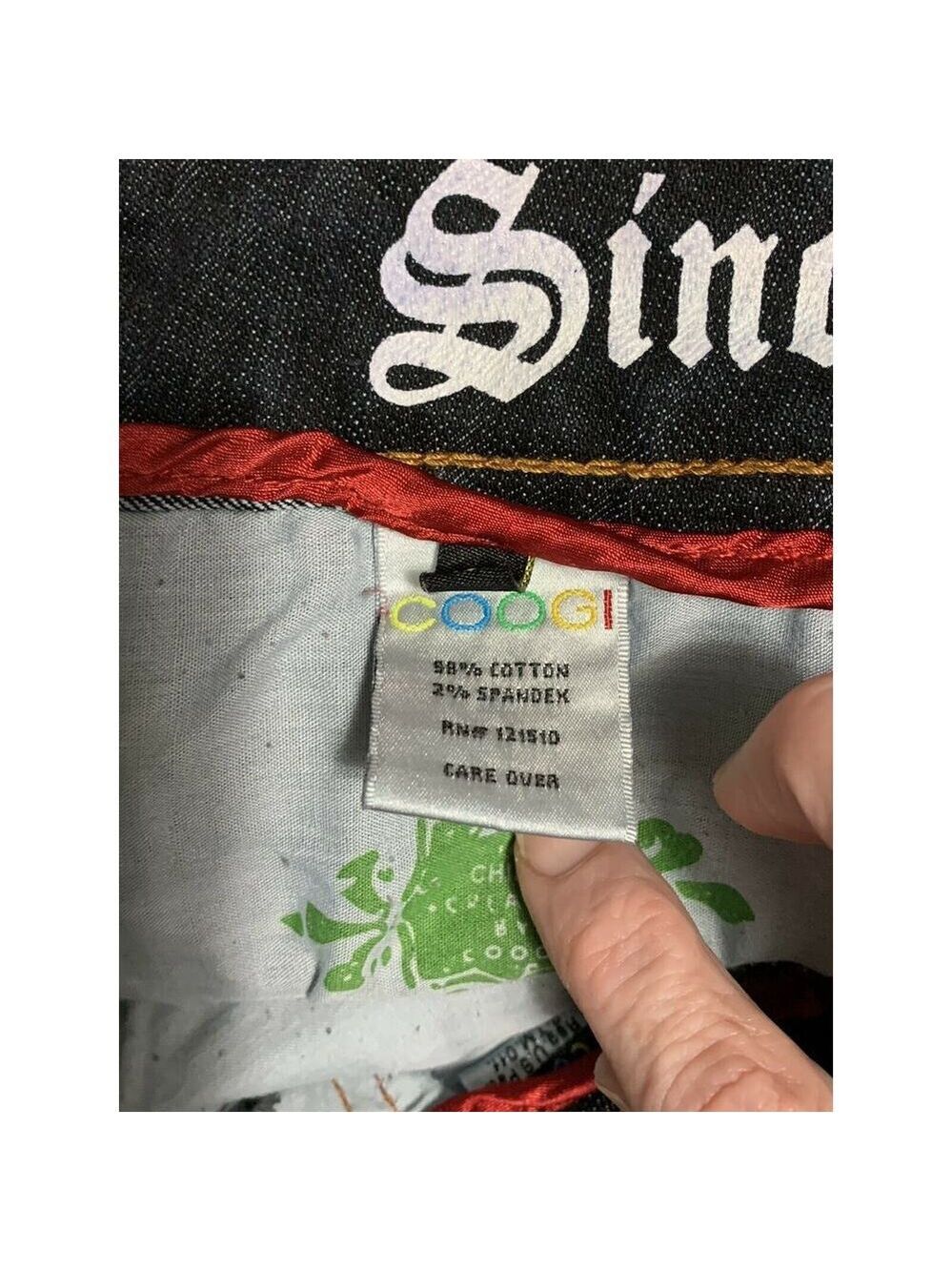 coogi Dark WASH jean EMBROIDERED Sz 18 Multicolor - Picture 10 of 11